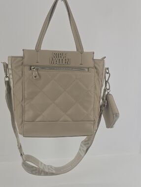 Steve Madden Quilted Tote in Beige Taupe